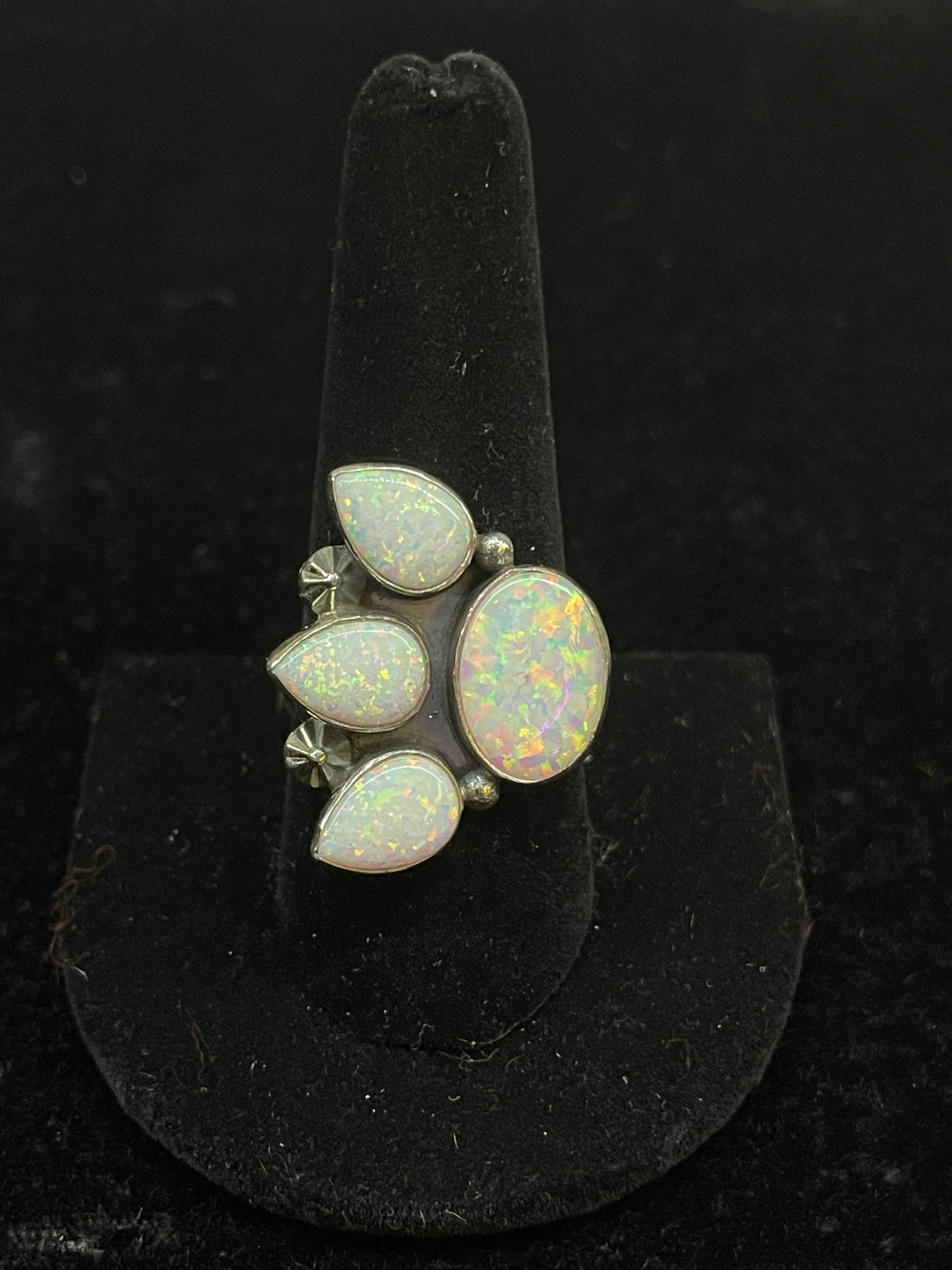 White Opal Ring