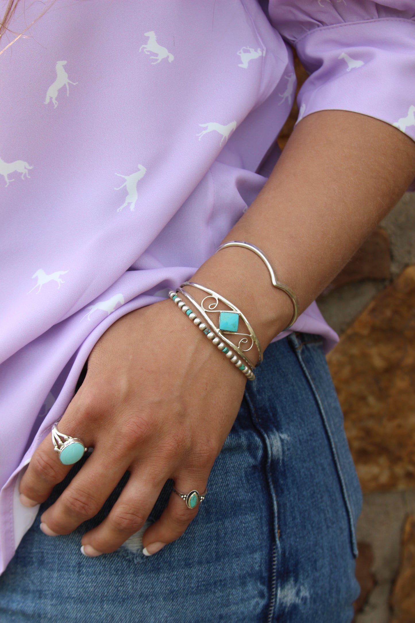 5.5"- 6.5" Chevron Sterling Silver Cuff by Elaine Tahe, Navajo