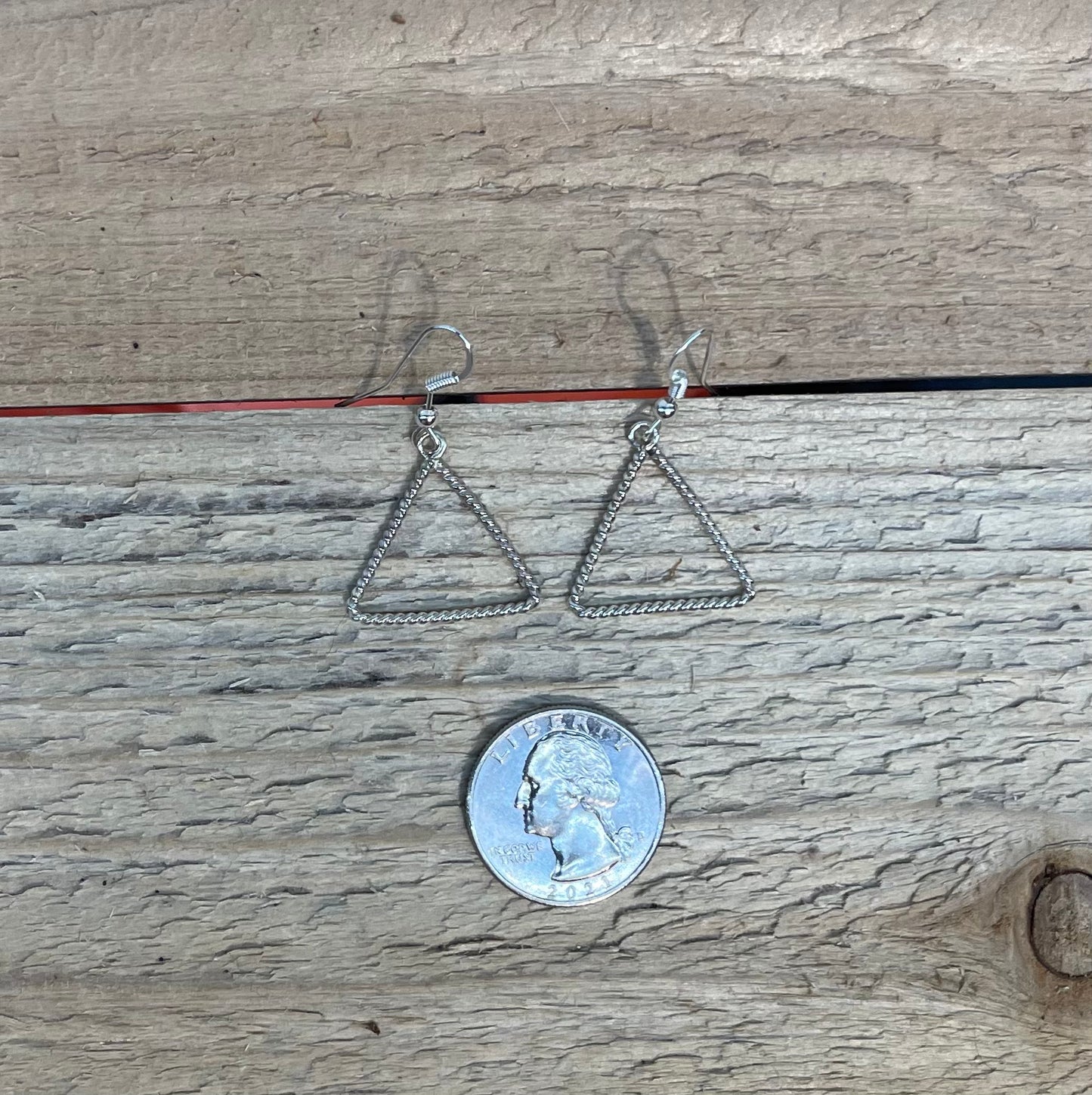 Sterling Silver Rope Triangle Dangles