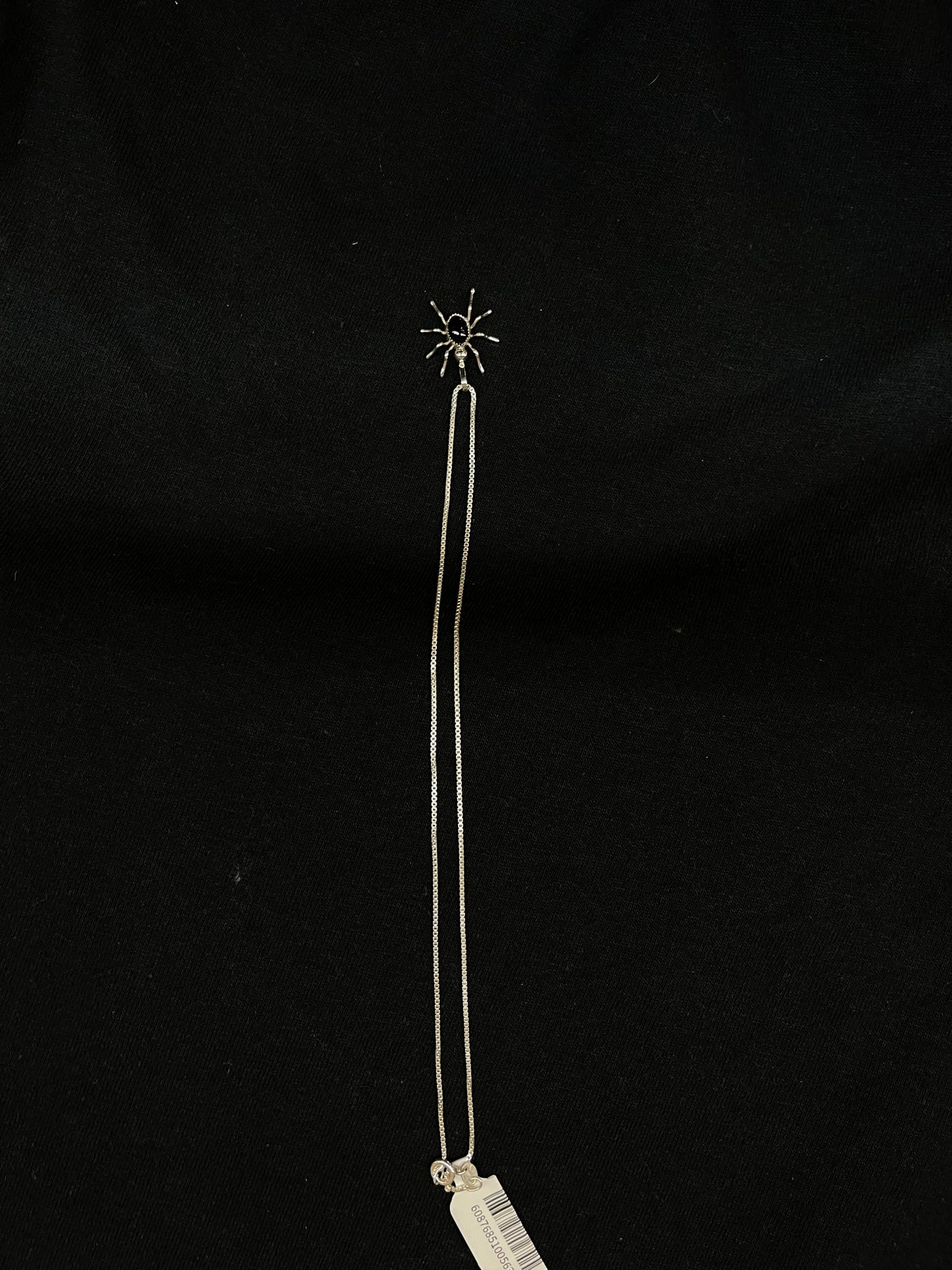 18" Black Spider Necklace by Anne Spencer, Navajo