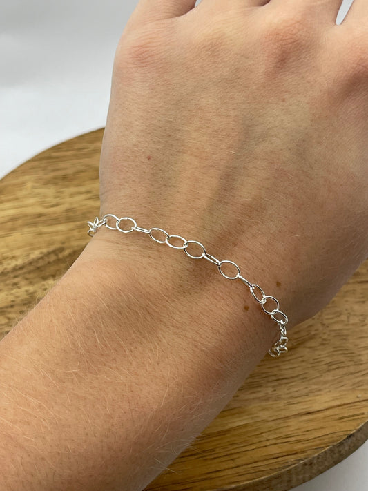 7 1/4" Sterling Silver Chain Linked Bracelet