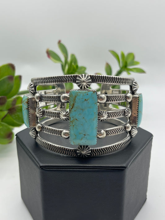 7.5" 3 Stone 5 Wire Amazing Cuff