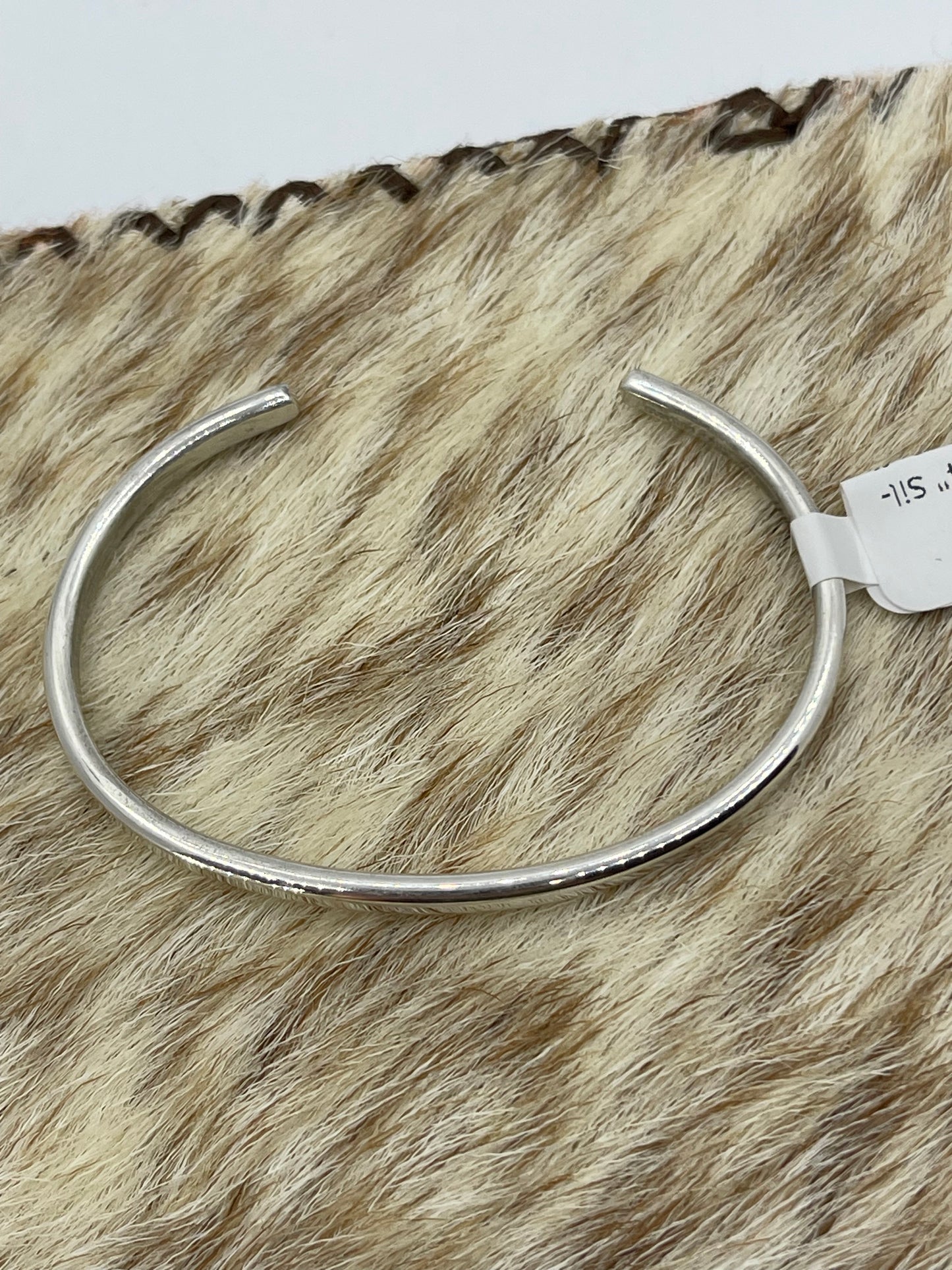5 3/4"-6 3/4" Silver Stacker Cuff by Elaine Tahe, Navajo