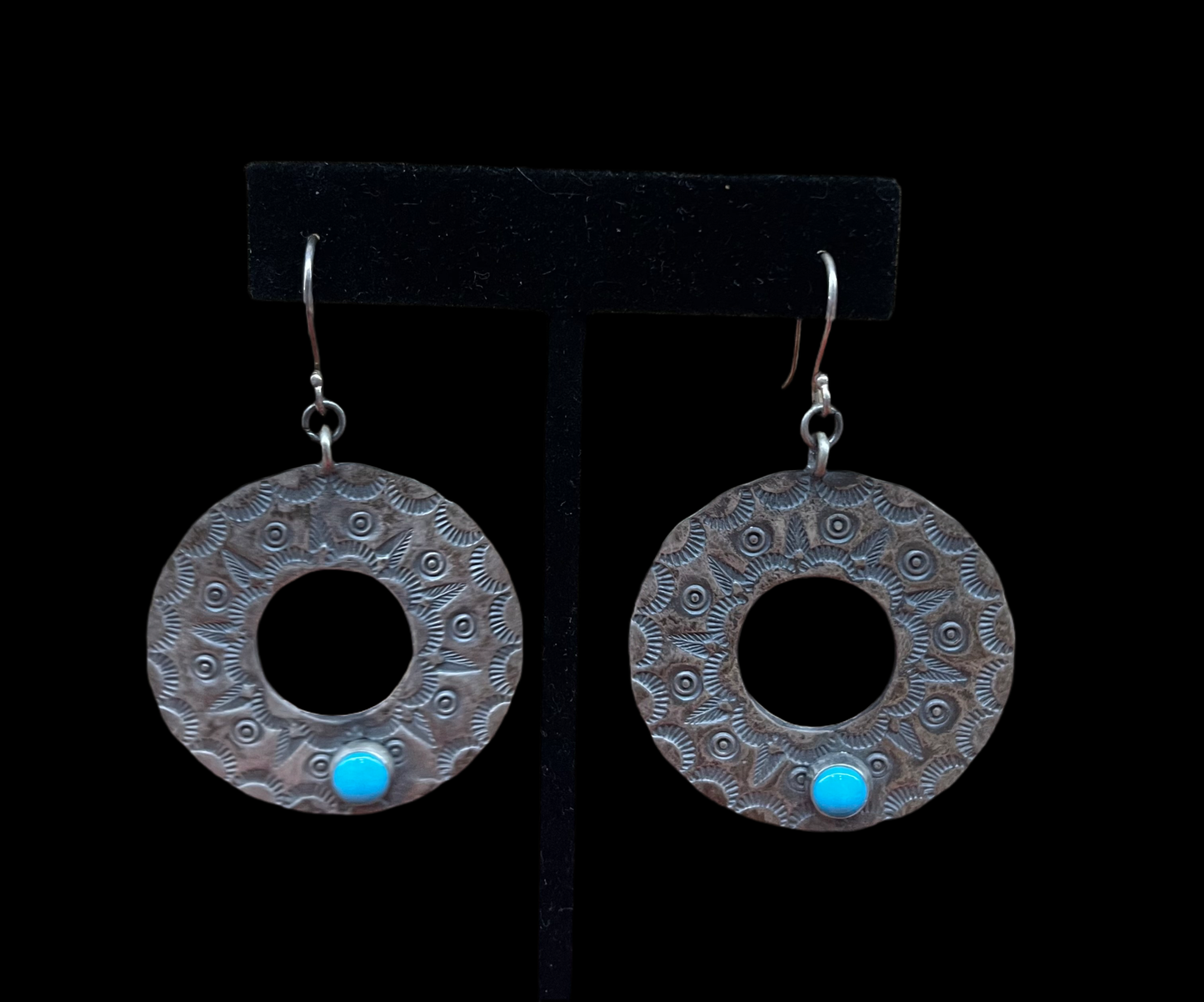 Sleeping Beauty Turquoise Dangle Hook Earrings