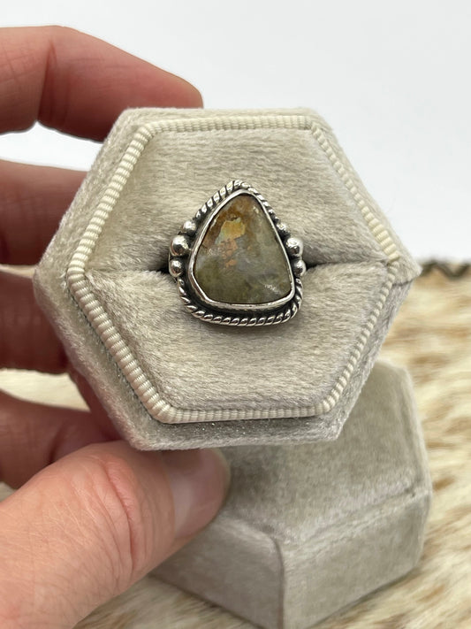 5.5 Triangular Shaped Turquoise Ring