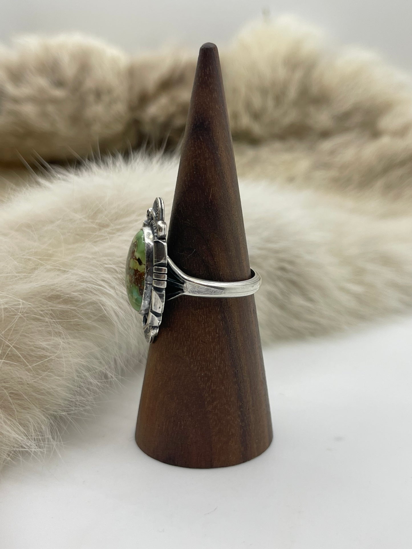 9.0 Sonoran Gold Turquoise Ring by Daniel Benally, Navajo