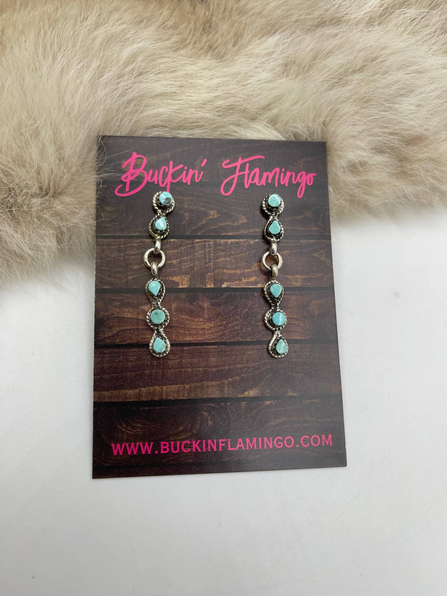 Turquoise Earrings by Jovi Burns, Zuni