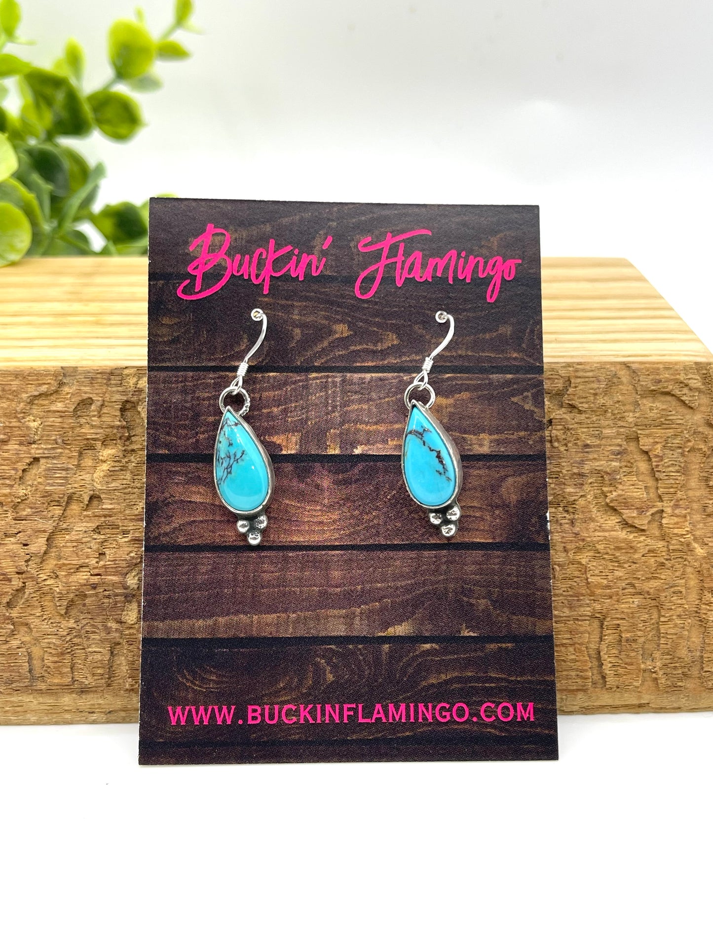 Turquoise Teardrop Dangle by Robinson Martinez, Navajo