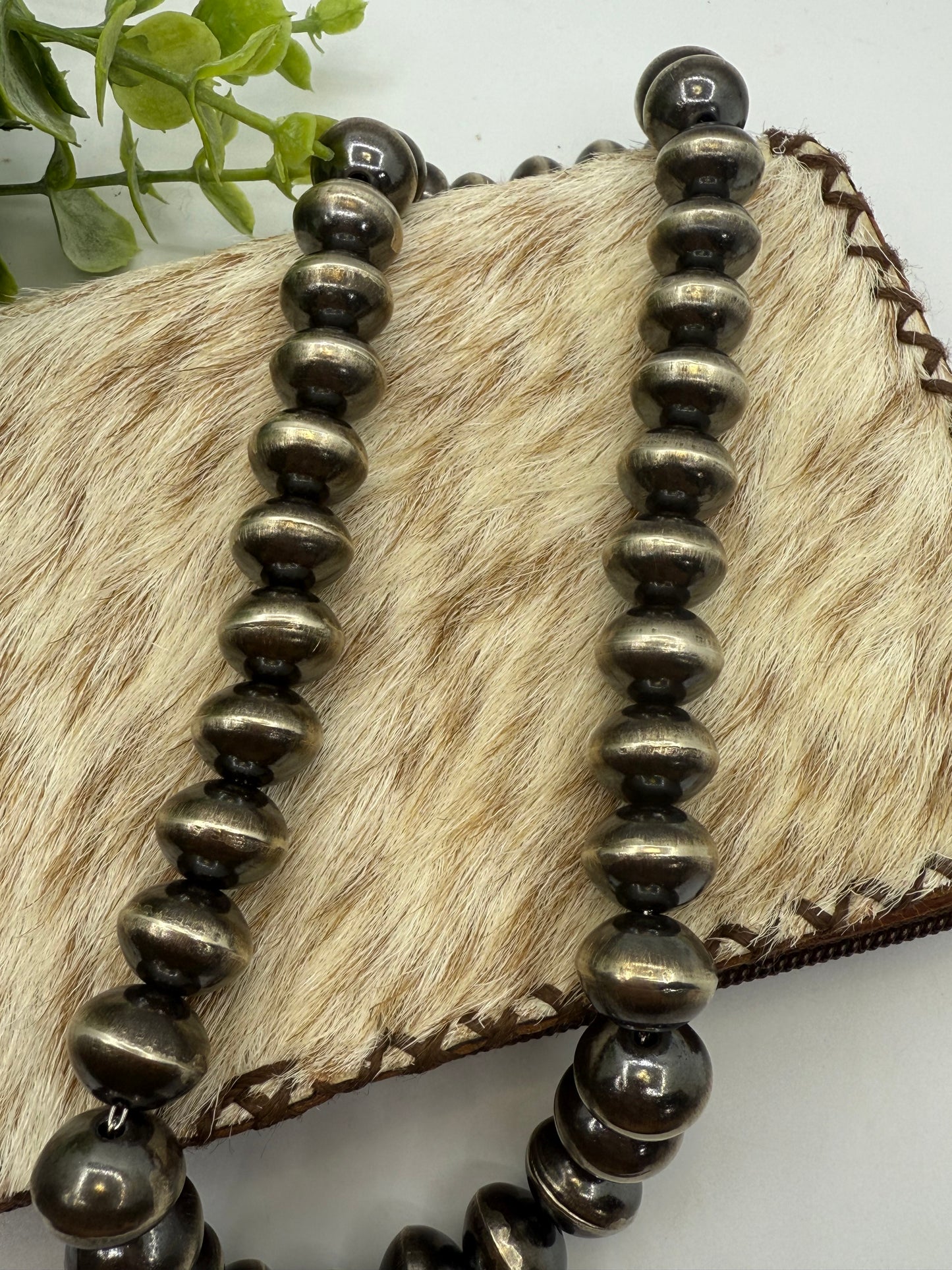 14mm 19" Handmade Navajo Pearls by Austin Hailey, Navajo