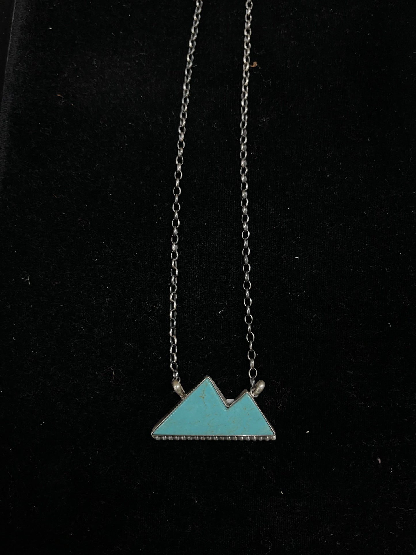 18” Kingman Turquoise Necklace by Augustine Largo, Navajo