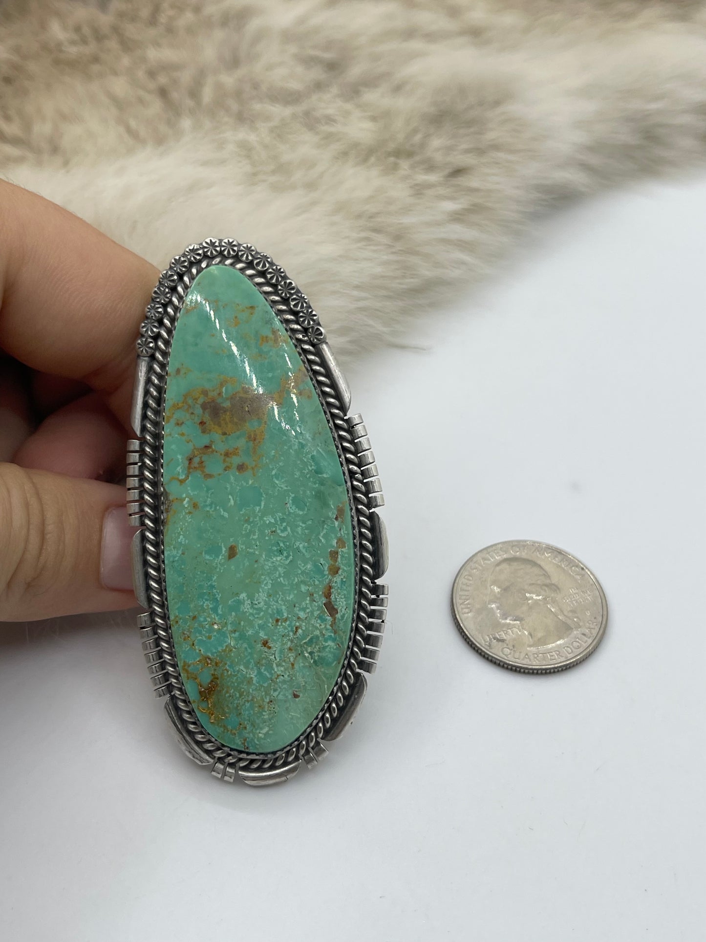 Emerald Valley Adjustable (6.0-9.0) Ring by John Nelson, Navajo