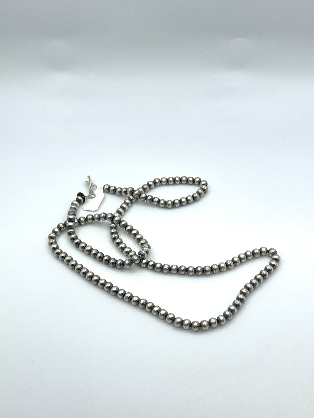 6mm 30" Handmade Navajo Pearls by Dorinda Mariano, Navajo