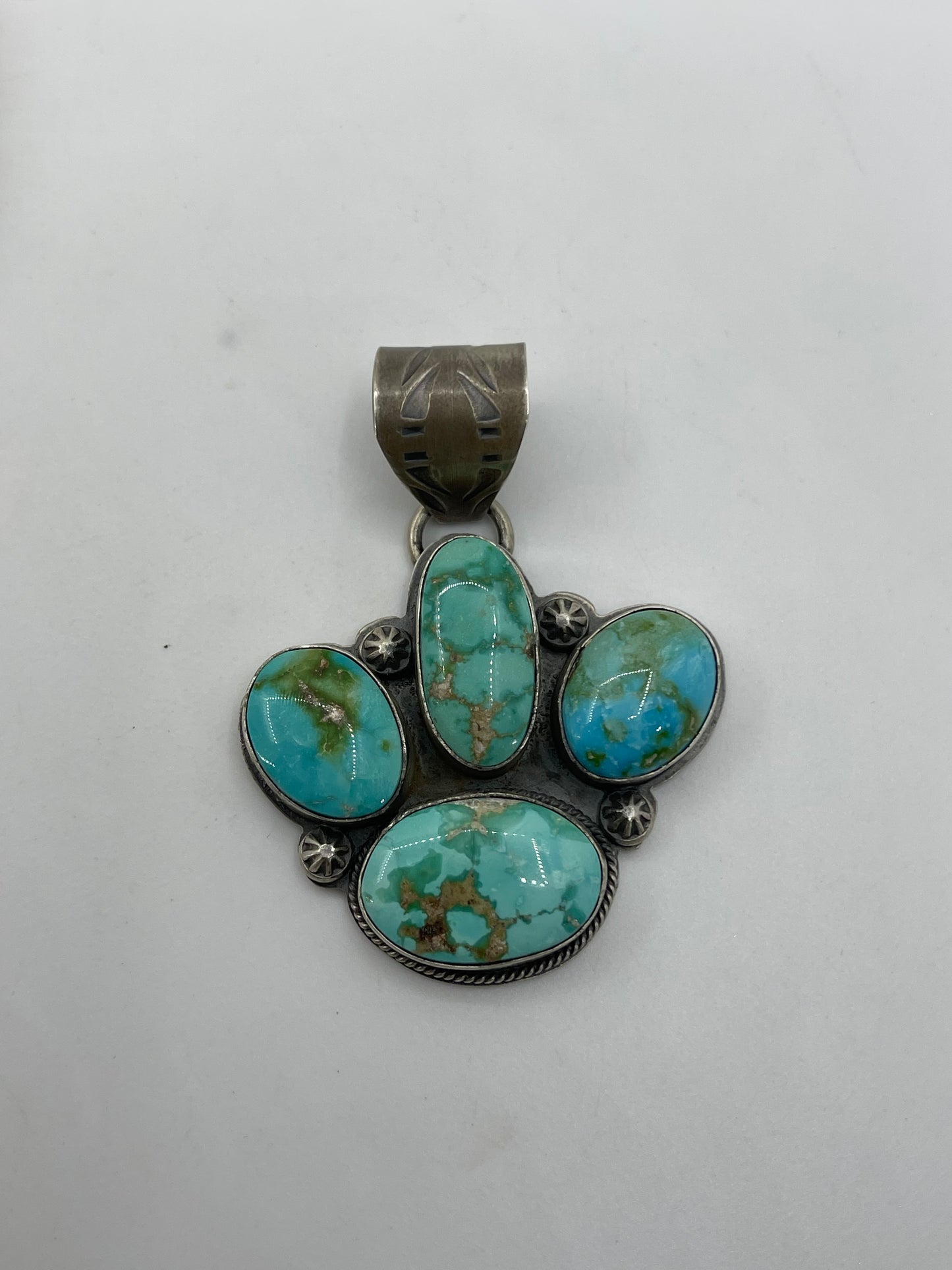 Sonoran Gold Turquoise Pendant by Steven Nez, Navajo