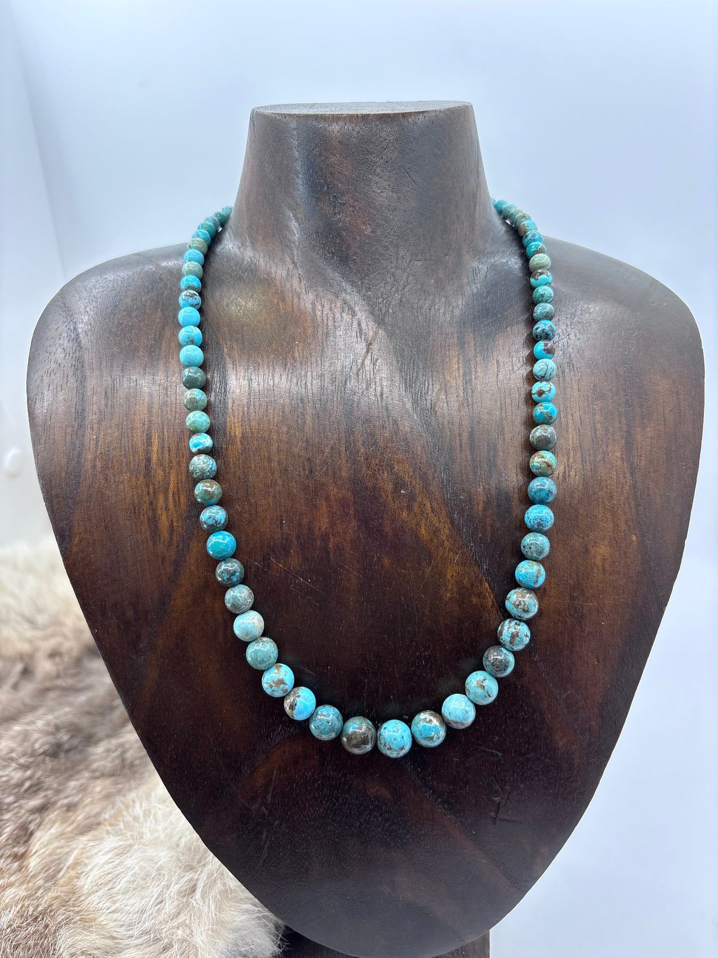 4mm-9mm Graduated Turquoise Necklace