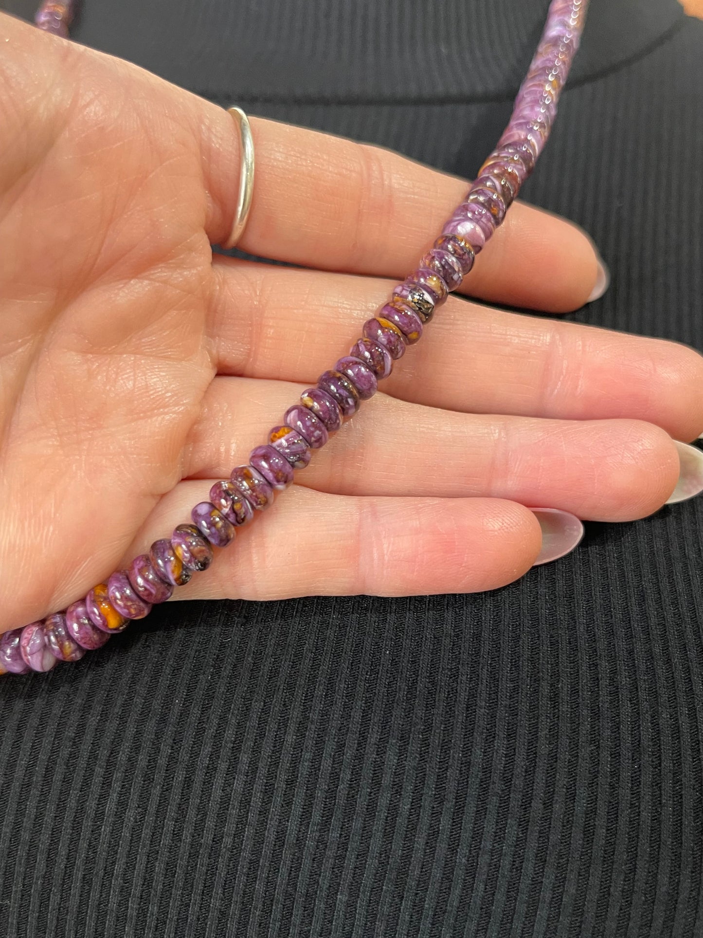 Purple Spiny Oyster Necklace