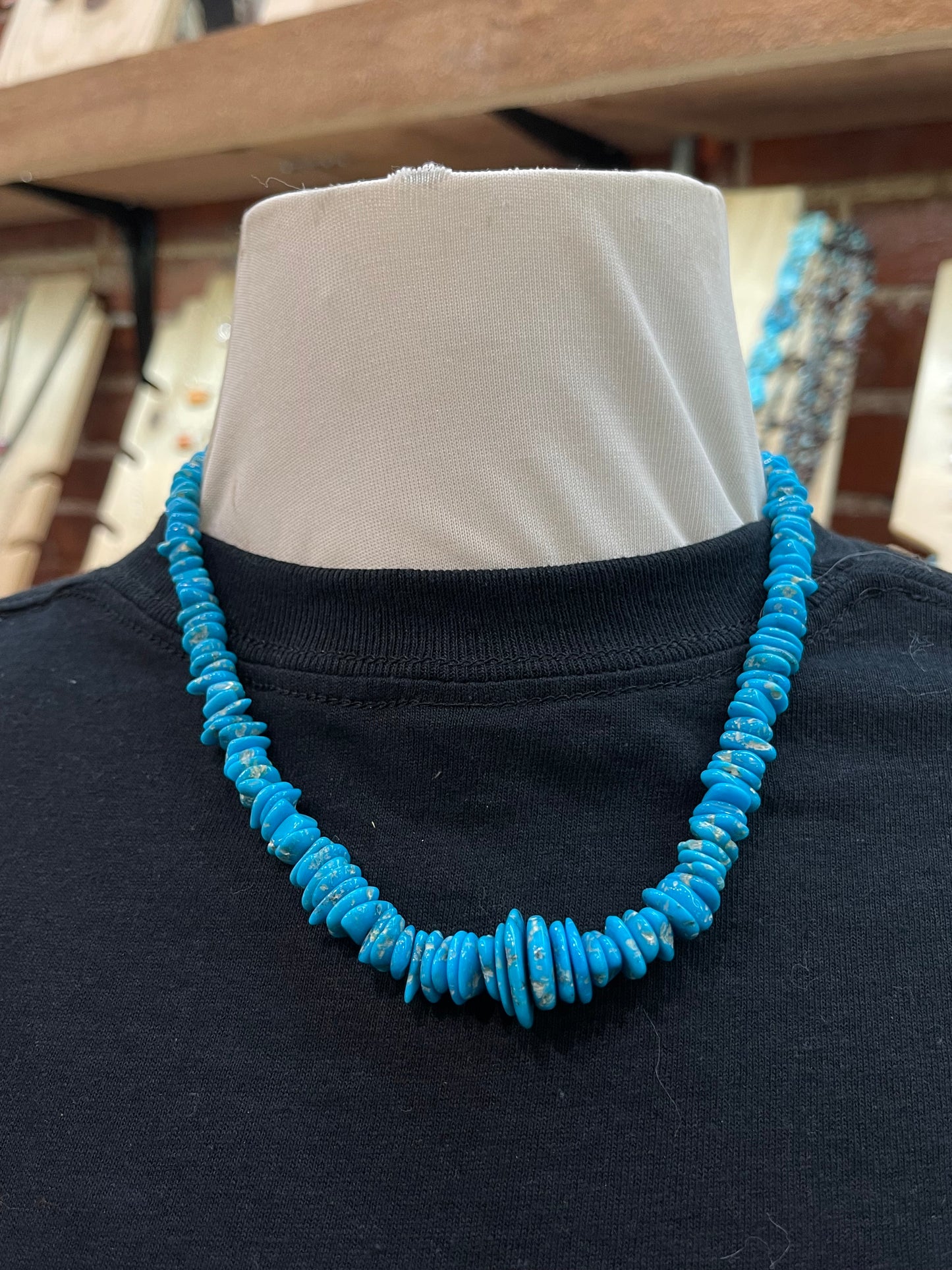 18" Sleeping Beauty Turquoise Nugget Necklace