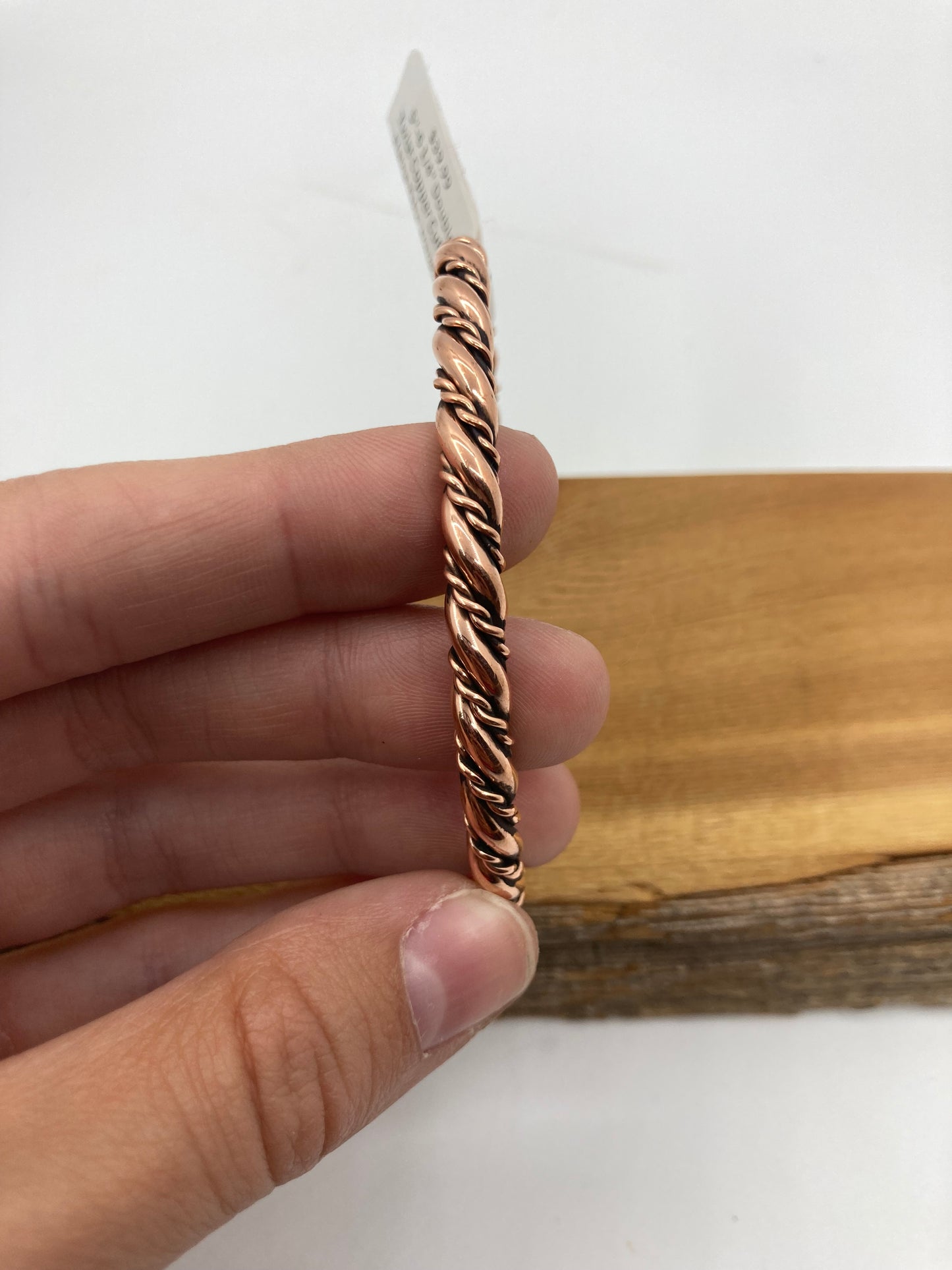 5"-6 1/4" Double Twist Copper Cuff by Elaine Tahe, Navajo