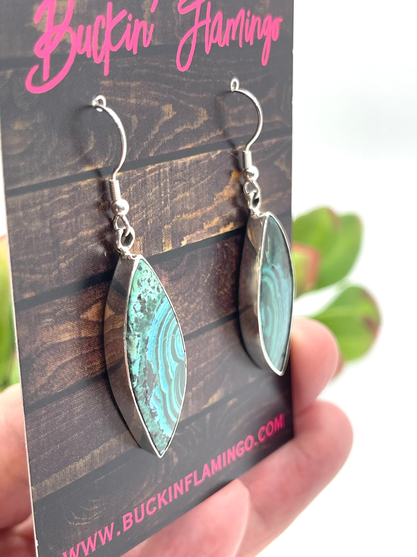 Malachite Slab Earrings
