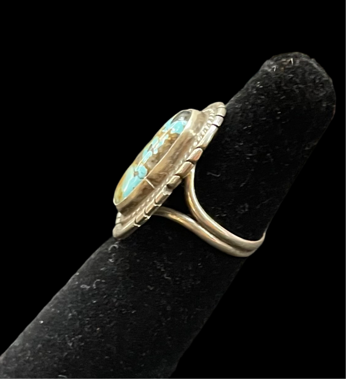 6.0 Kingman Turquoise Ring by Peggy Skeets, Navajo