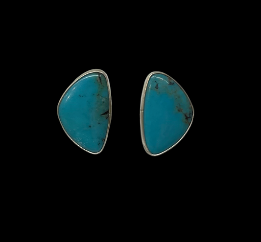 Red Skin Turquoise Earrings by Clifton Davis, Navajo