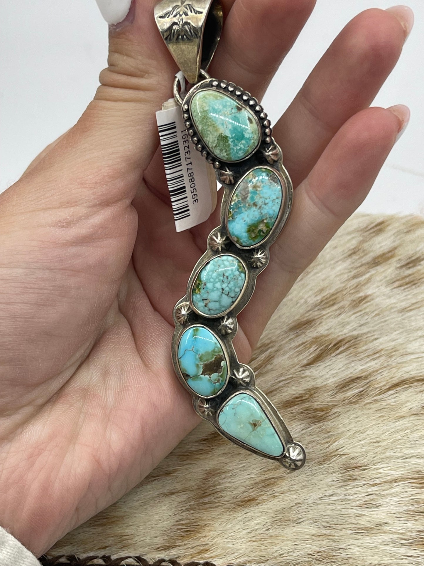 Sonoran Gold Turquoise Pendant with a 10mm Bale