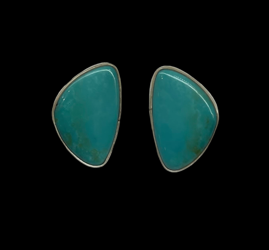 Red Skin Turquoise Earrings by Clifton Davis, Navajo