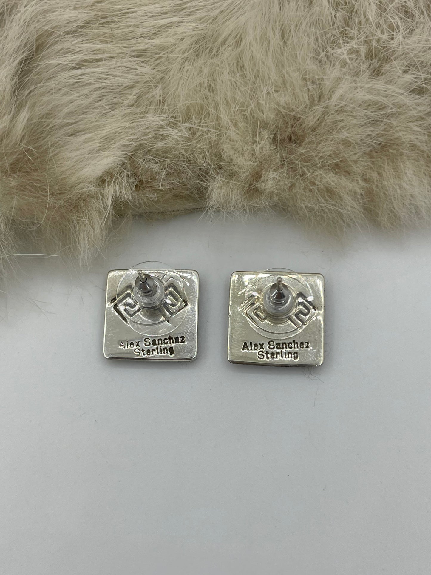 Spiral Post Earrings by Alex Sanchez, Navajo