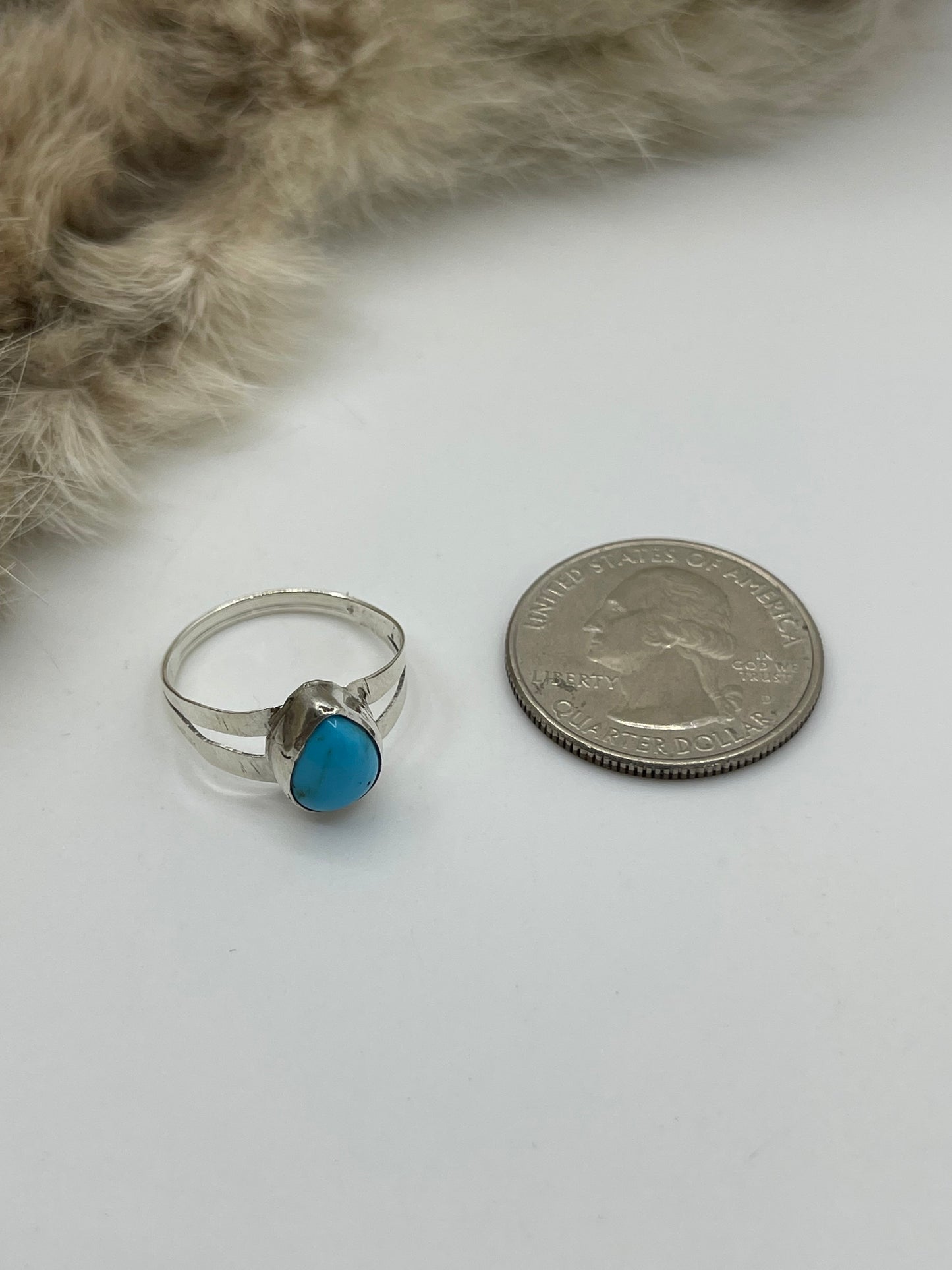 7.0 Turquoise Ring by Robinson Martinez, Navajo