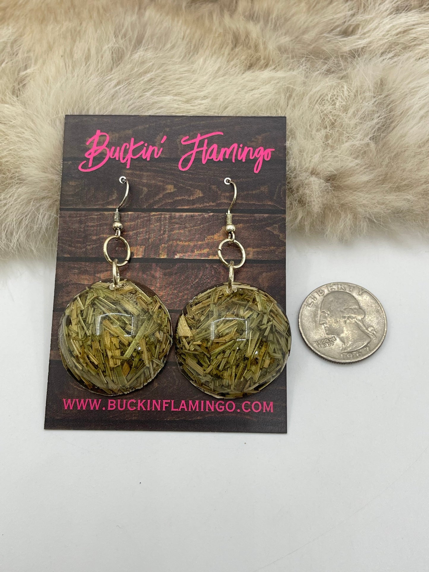 Sweetgrass Earrings by Ren McCulley, Creek/Seminole