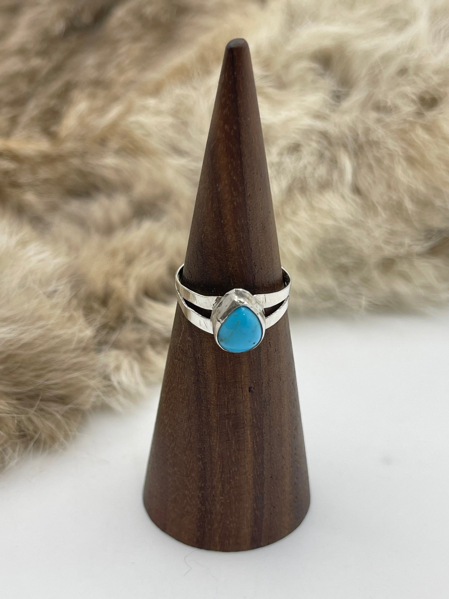7.0 Turquoise Ring by Robinson Martinez, Navajo