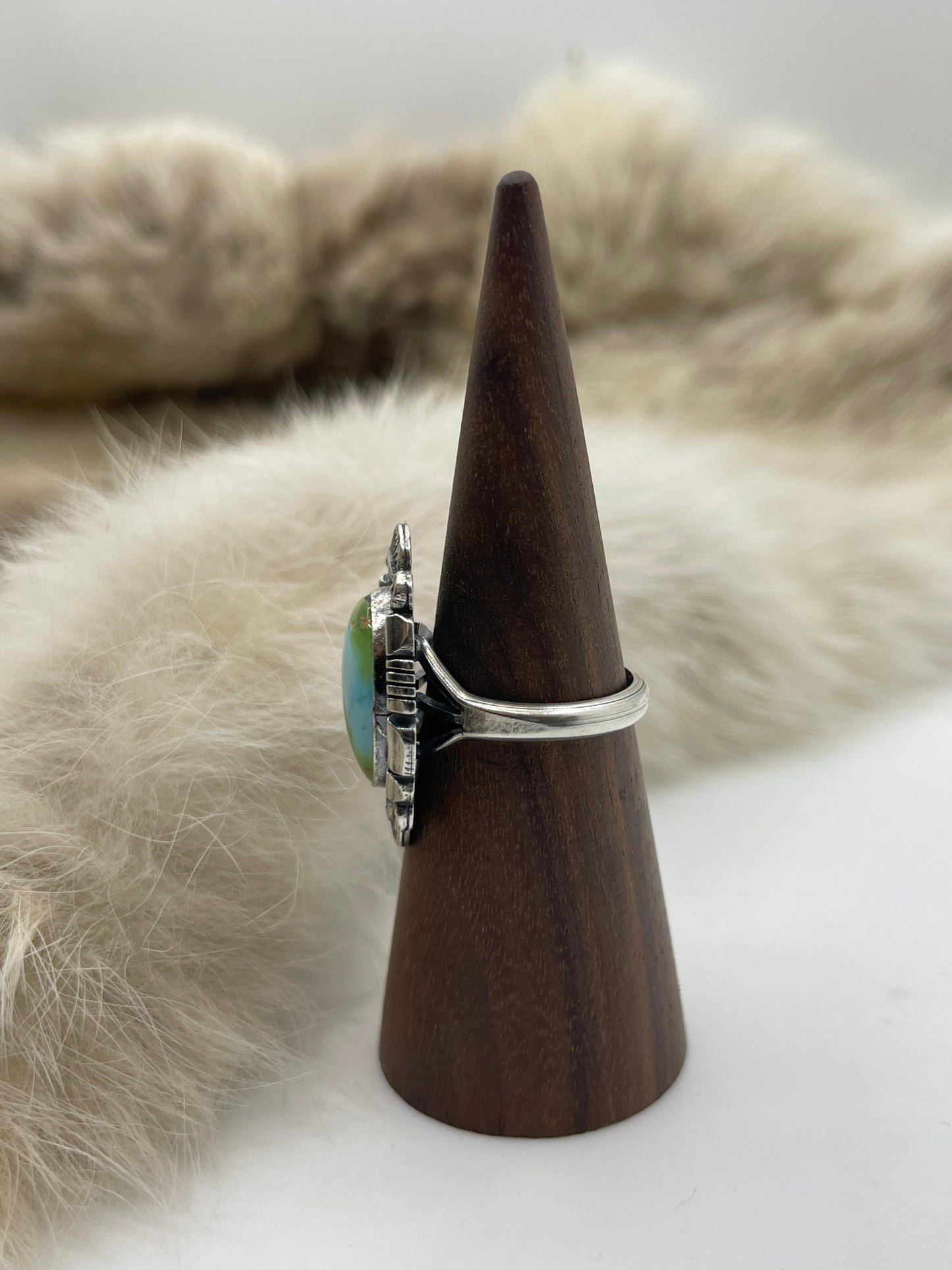 9.0 Sonoran Gold Turquoise Ring by Daniel Benally, Navajo