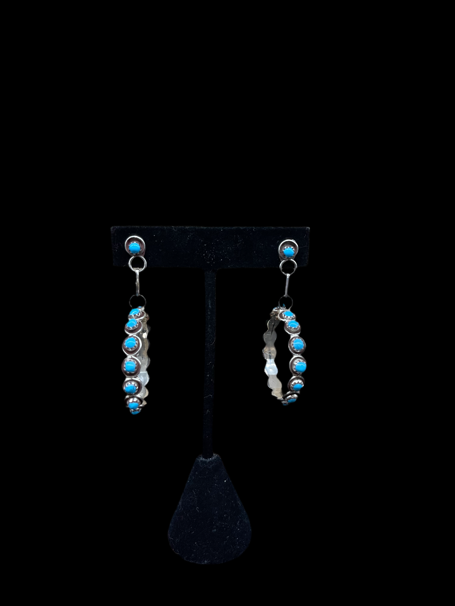 Sleeping Beauty Turquoise Post Dangle Earrings