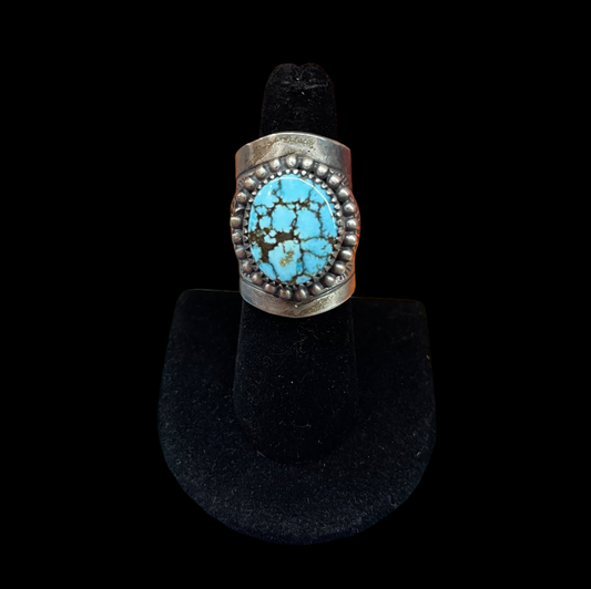 7.0 Egyptian Turquoise Ring by Boyd Ashley, Navajo