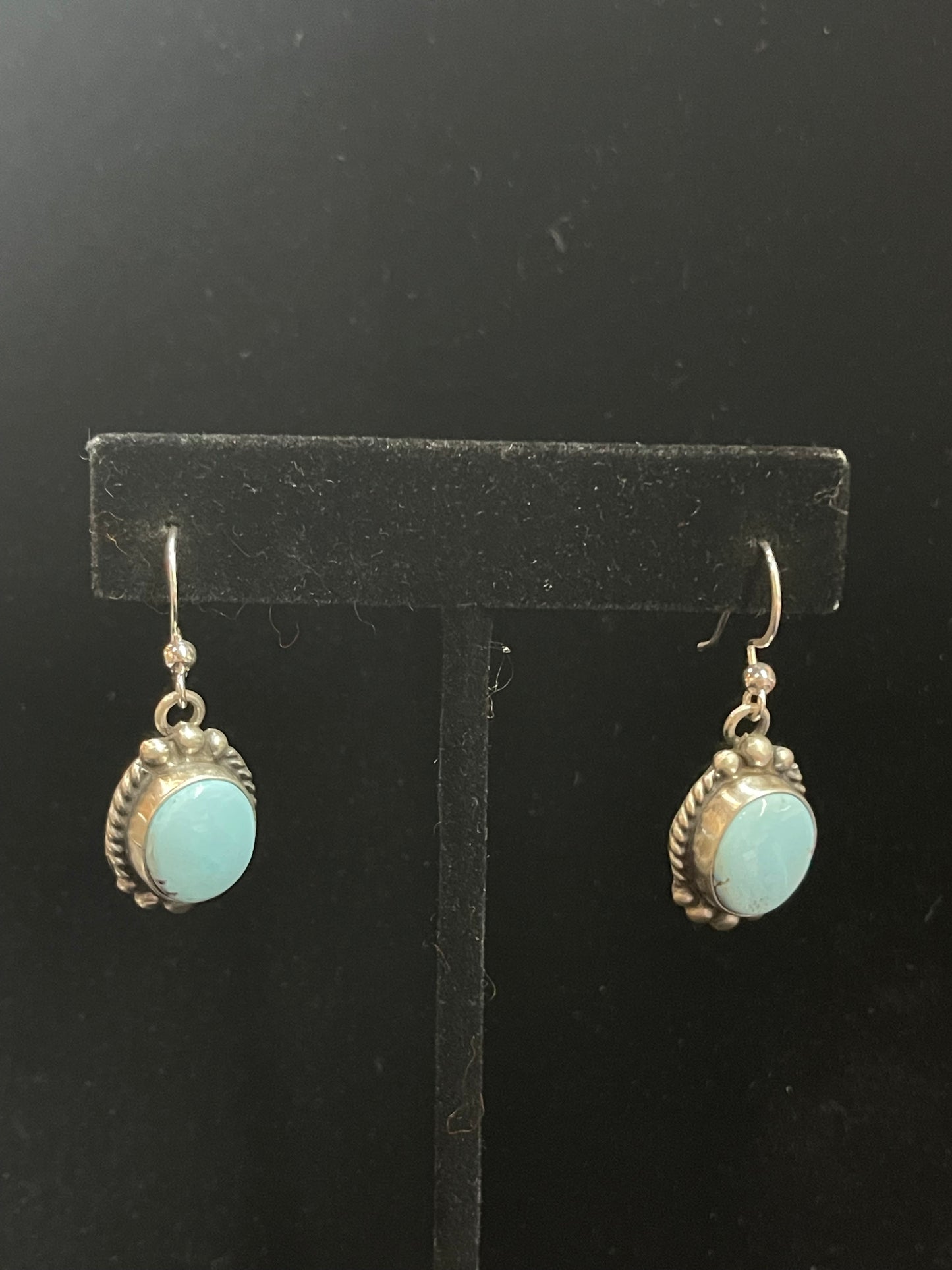 Golden Hills Turquoise Dangle Earrings by Donovan Skeet, Navajo