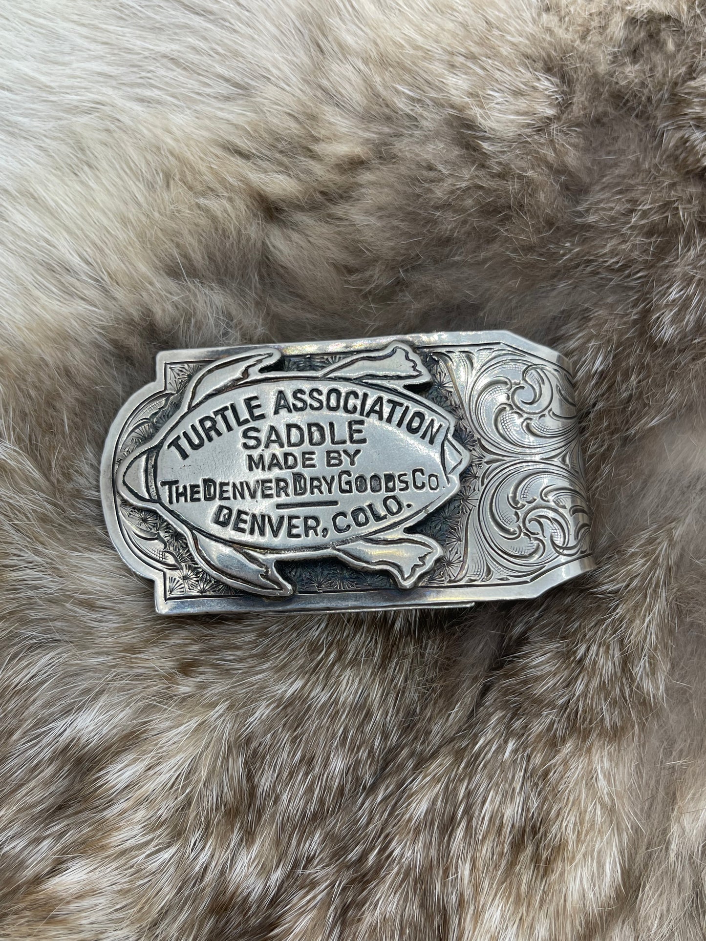 Solid Sterling Silver Engraved Money Clip Turtle Association by Bad Bronc