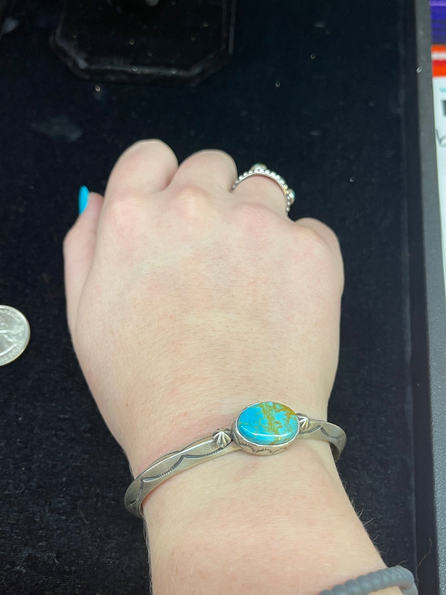 Kingman Turquoise Oval Bracelet