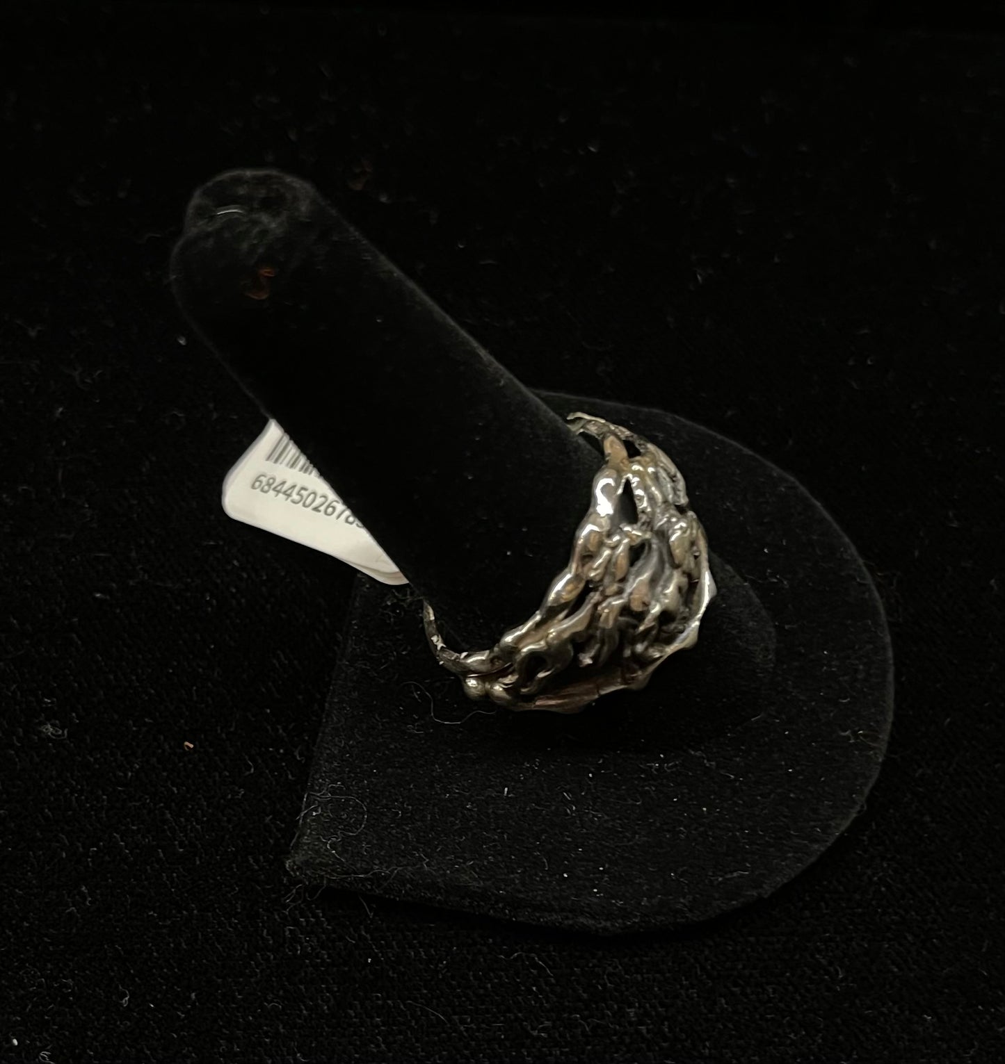 12.0 Sterling Silver Horse Stampede Ring by Genevieve Francisco, Navajo