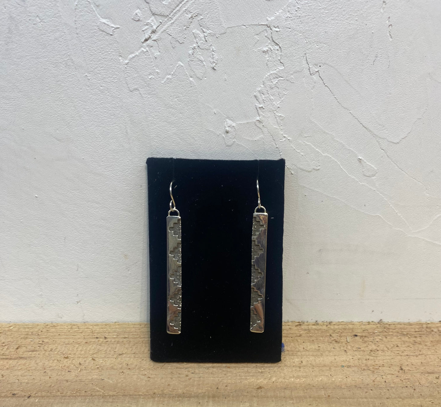 Hand Stamped Sterling Silver Bar Dangles by Marie Jackson