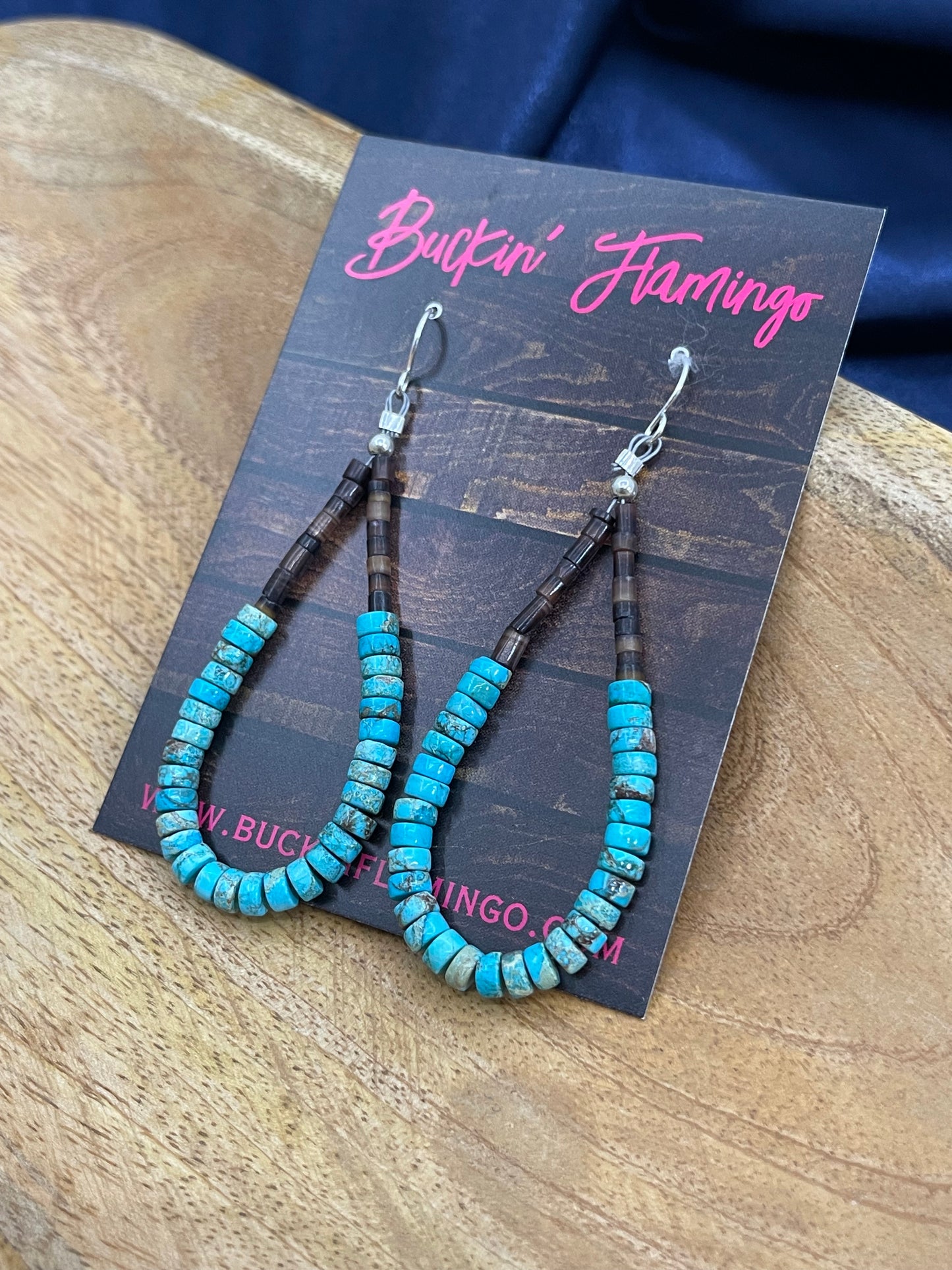 Magnesite and Pin Shell Teardrop Earrings