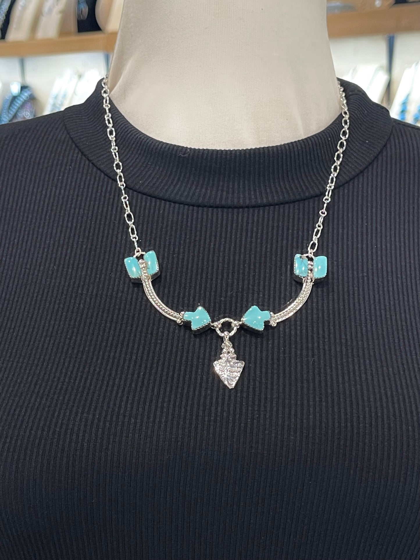 20" Double Arrow With Arrowhead Charm By Phyllis A. Smith, Navajo