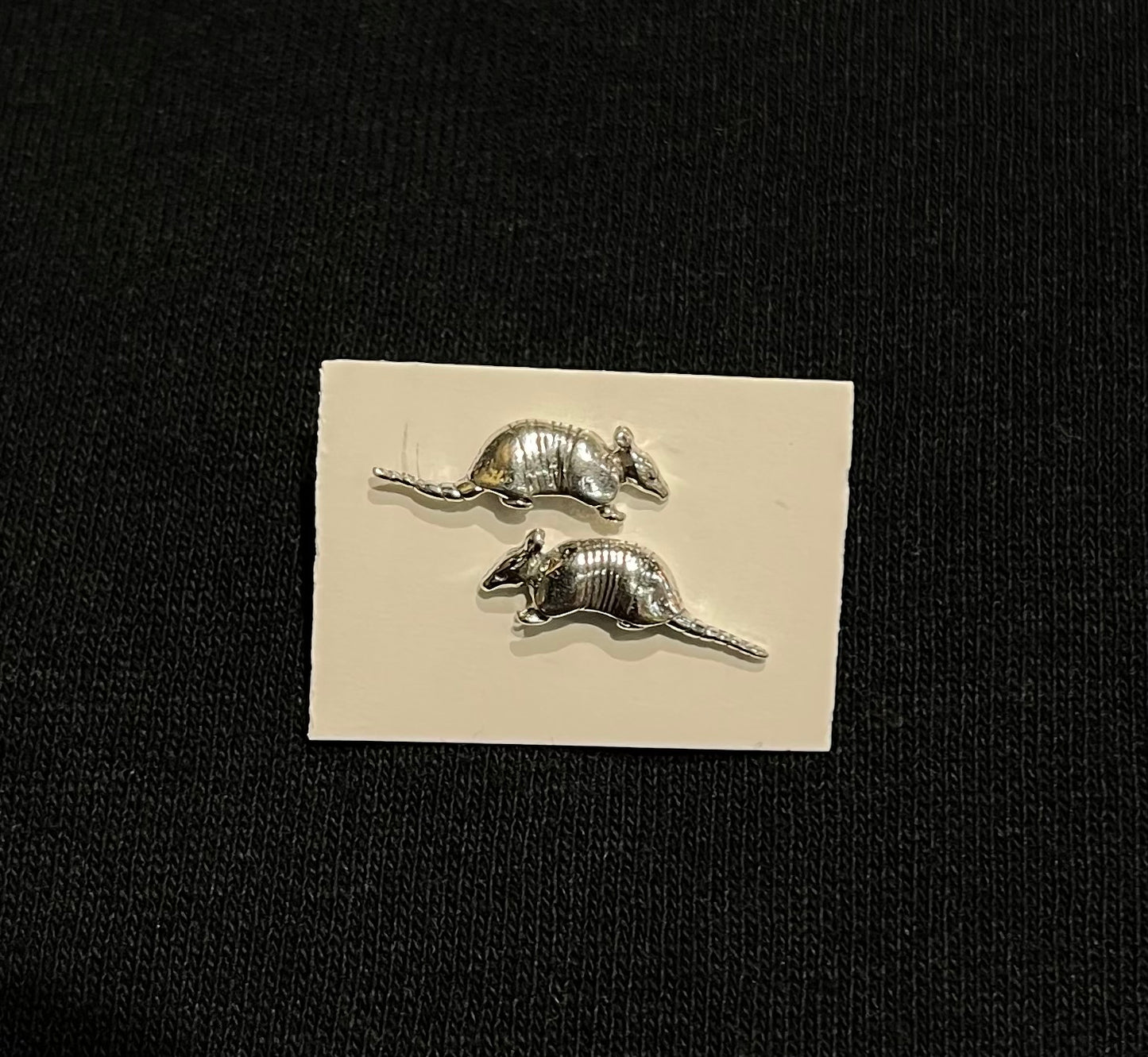 Sterling Silver Armadillo Post Earrings