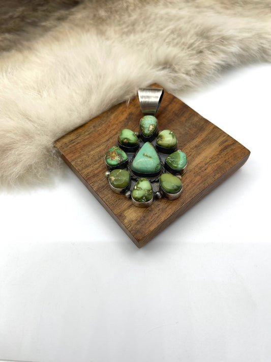 Sonoran Gold Cluster Pendant by Alford Henry, Navajo 15mm Bail
