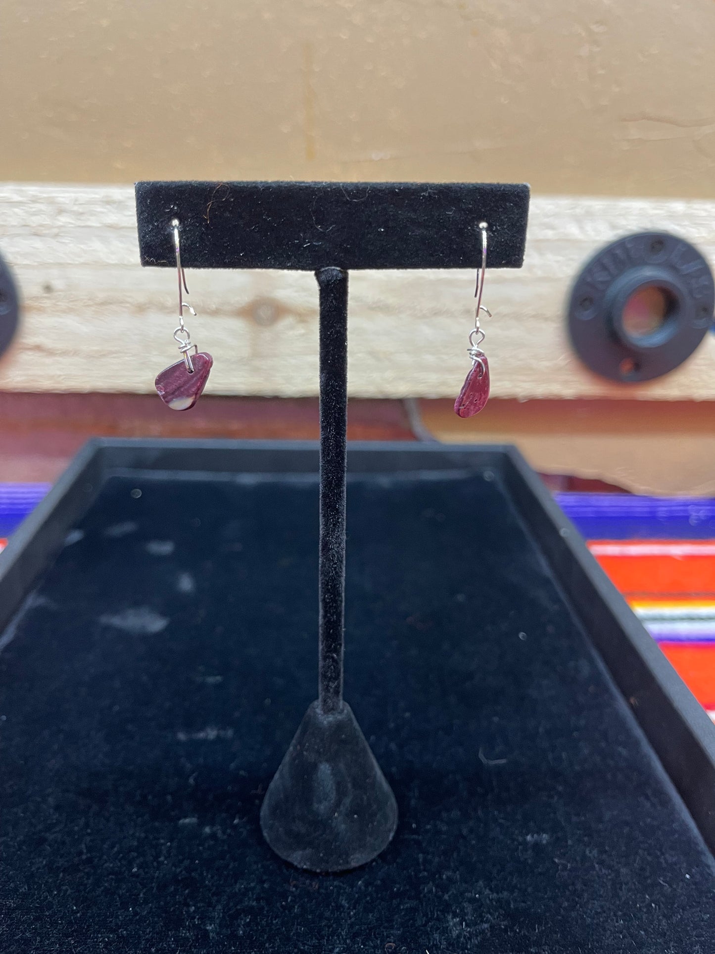 Purple Spiny Oyster Earrings