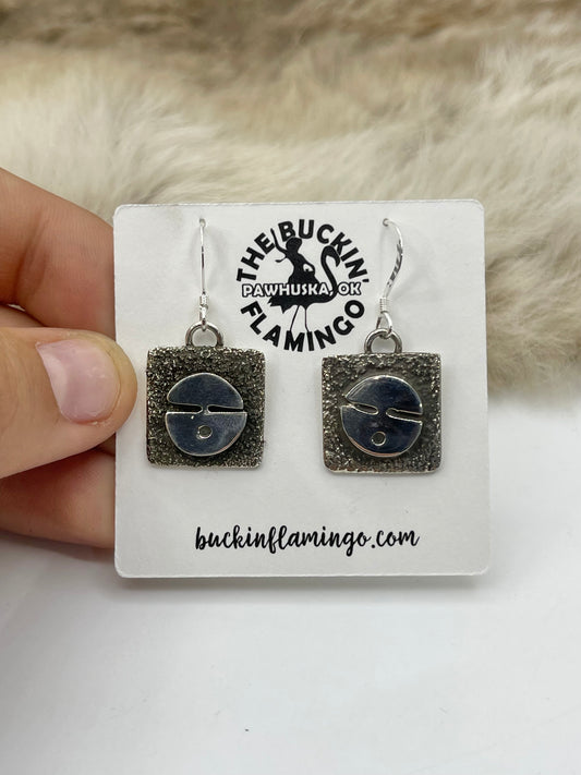 Sun Face Hook Earrings by Alex Sanchez, Navajo