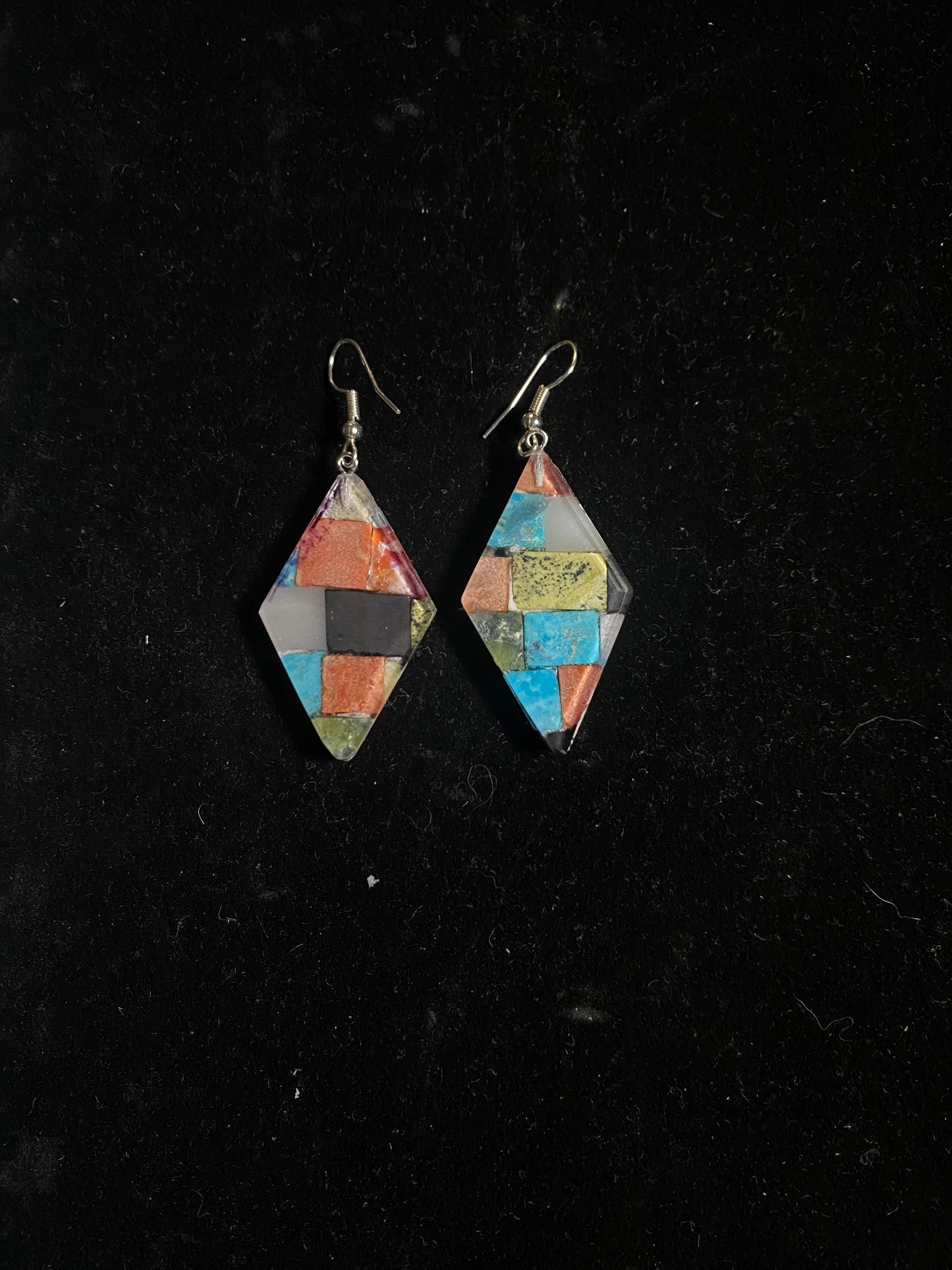 Paper Thin Lapidary Diamond Dangle Earrings by Charles Bird