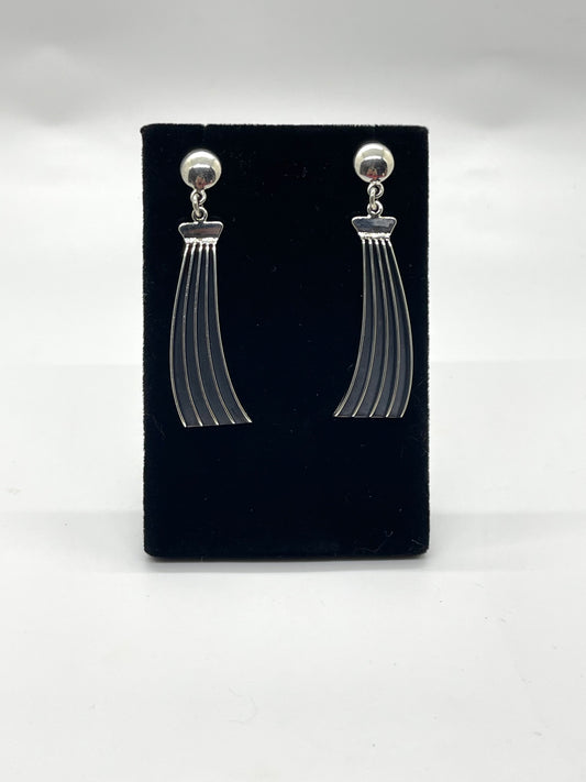 Post and Dangle Earrings by James Bahe, Navajo