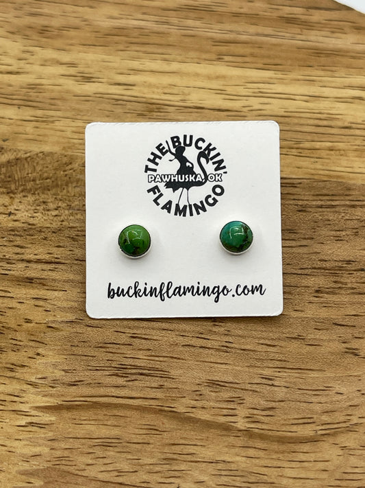 Sonoran Gold Turquoise Round Post Earrings