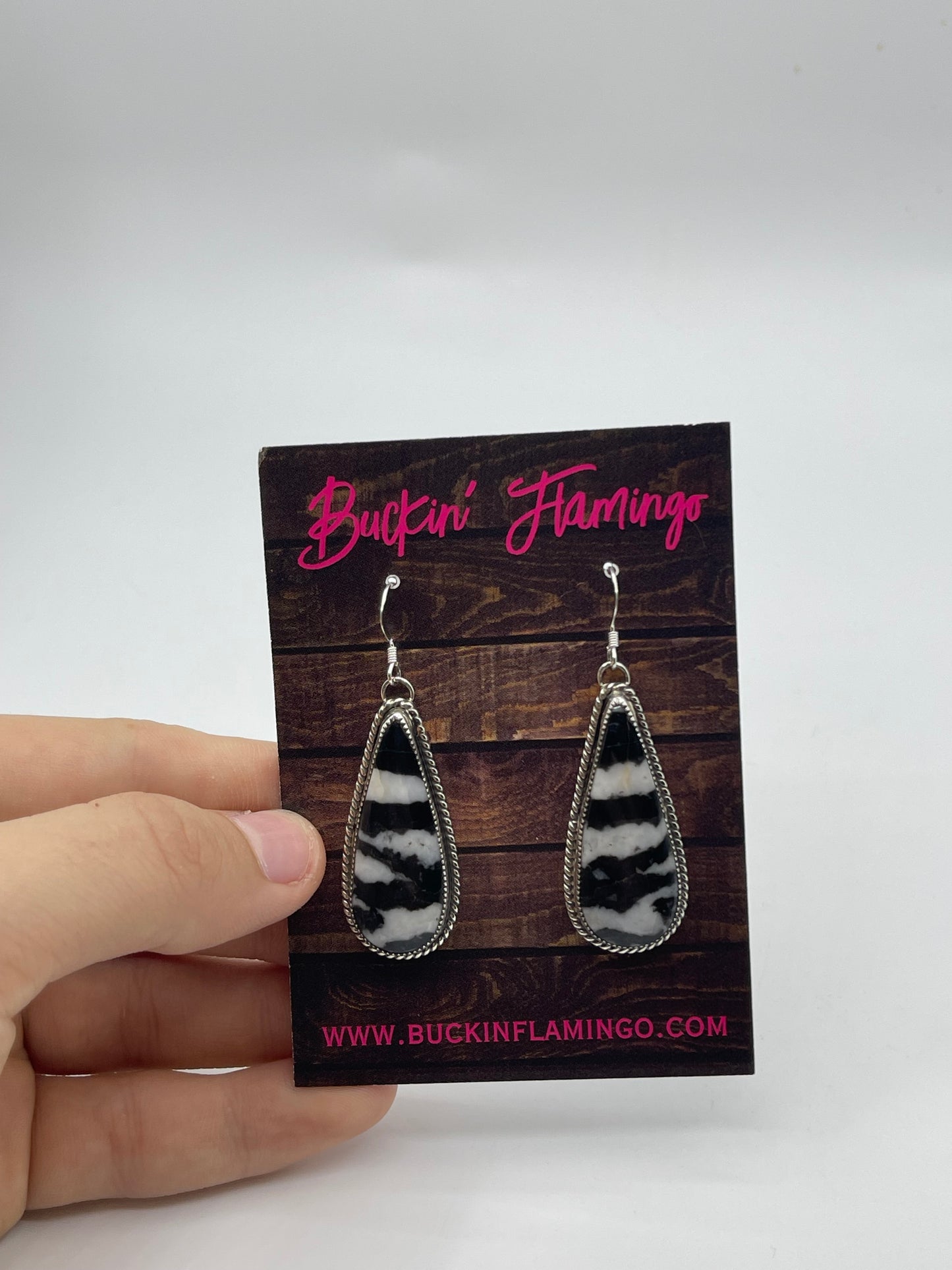 22" Zebra Jasper Necklace and Earring Set by Joe Begay, Navajo