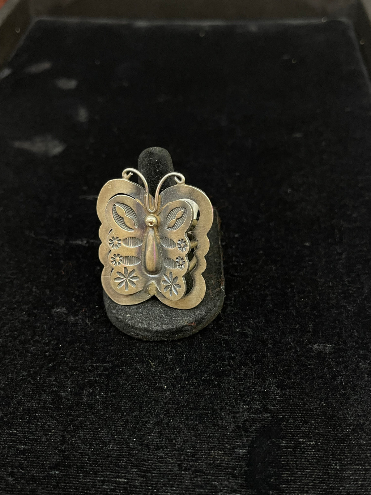 7.0 or 8.0 Butterfly or Dragonfly Ring by Tim Yazzie, Navajo