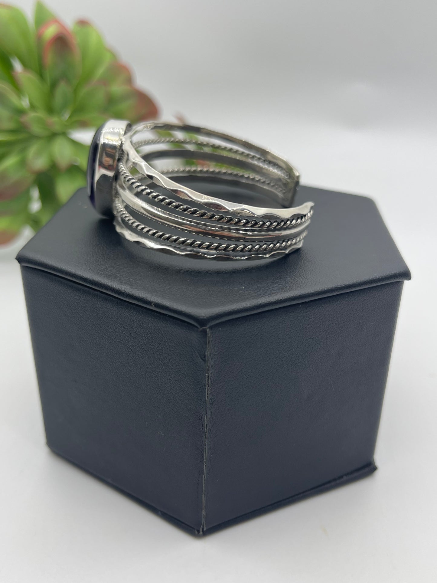 6.5 Raised Stamped Sterling Silver Ring